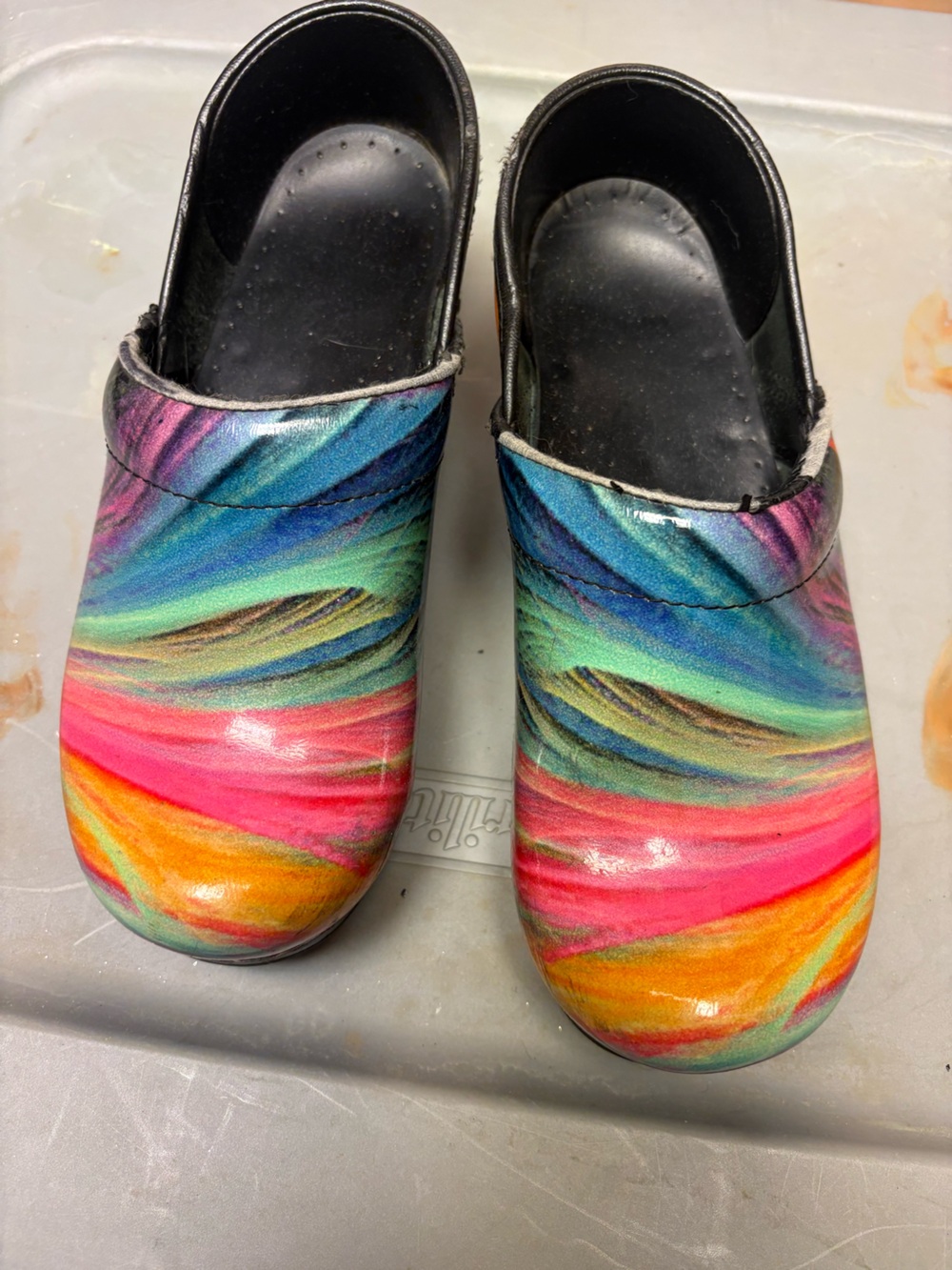 Rainbow Swirl Slip-On Clogs - Multicolor